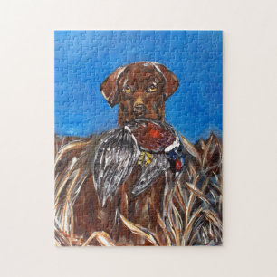 CHOCOLATE LABRADOR RETRIEVER JIGSAW PUZZLE
