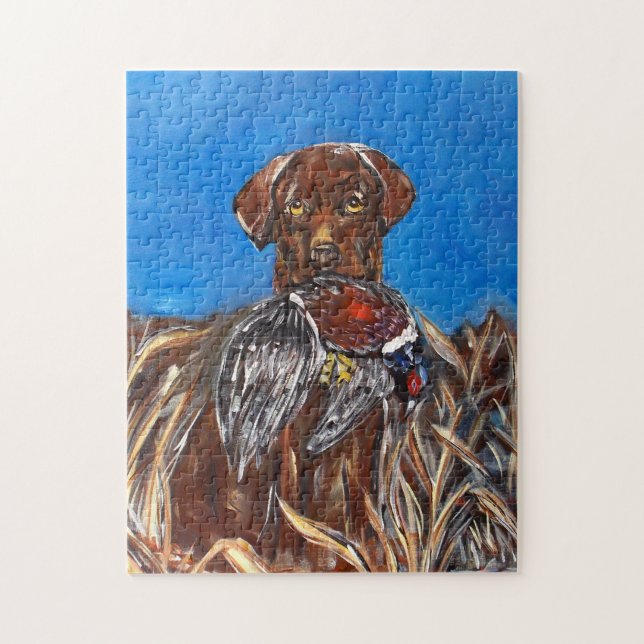 CHOCOLATE LABRADOR RETRIEVER JIGSAW PUZZLE (Vertical)