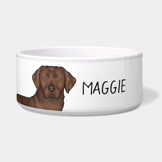 Chocolate Labrador Retriever Lab Dog Custom Name (Front)