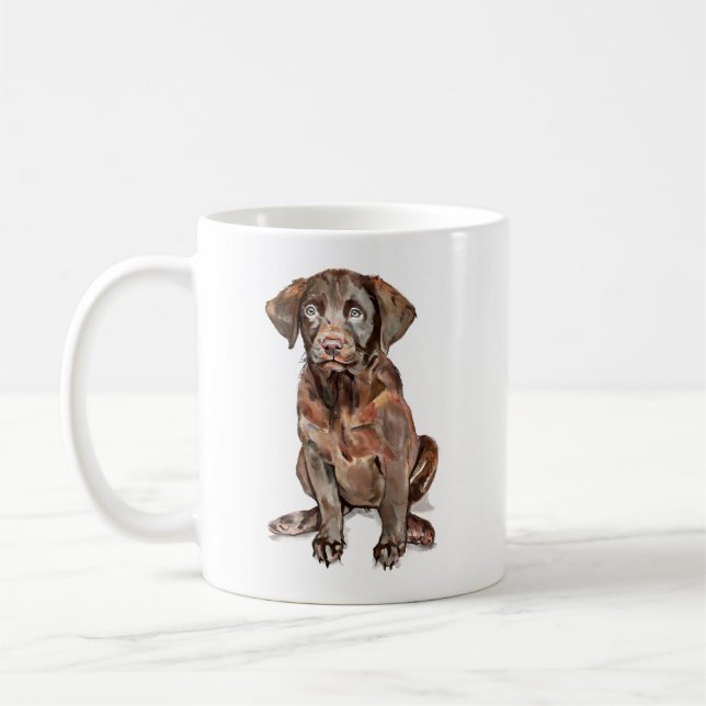 Chocolate Labrador Retriever Mug (Left)