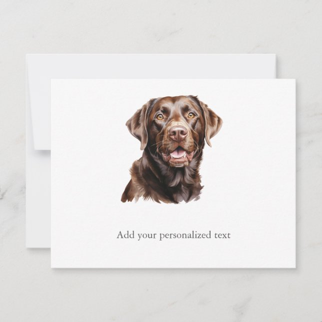 Chocolate Labrador Retriever Note Card (Front)