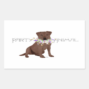 Chocolate Labrador Retriever Party Sticker