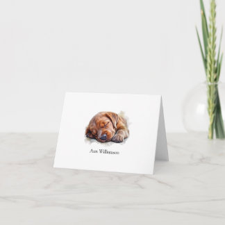Chocolate Labrador Retriever Puppy Note Card