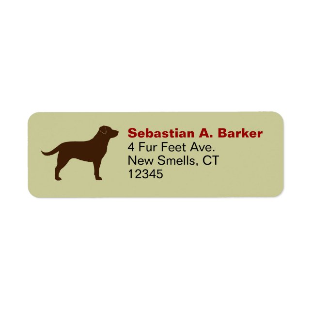 Chocolate Labrador Retriever Silhouette Brown Lab (Front)