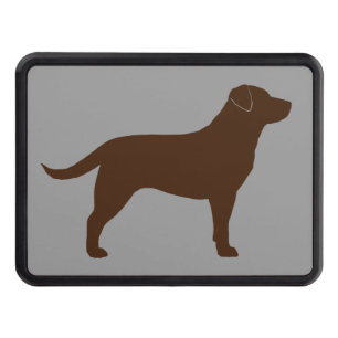 Chocolate Labrador Retriever Silhouette Trailer Hitch Cover