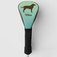 Chocolate Labrador Retriever Silhouette with Name
