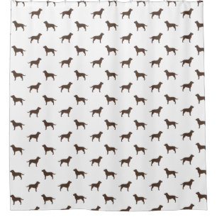 Chocolate Labrador Retriever Silhouettes Pattern