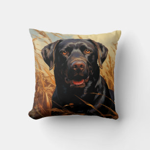 Chocolate Labrador Retriever Throw Pillow