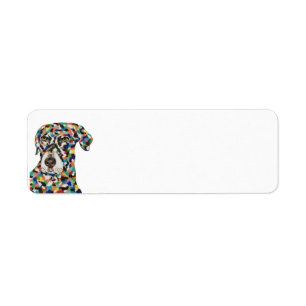 Chocolate Labrador Return Address Label