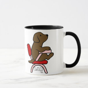 Chocolate Labrador Student 1 Cartoon Mug