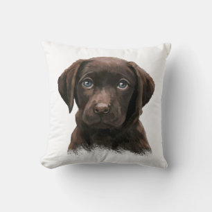 Chocolate Labrador Throw Pillow