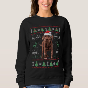 Chocolate Labrador Ugly Christmas Sweater Puppy Do