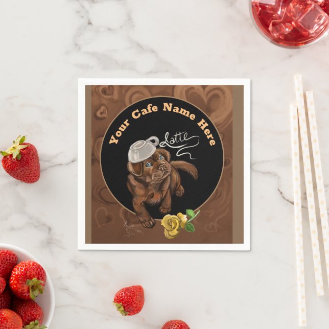 Chocolate Latte Lab Napkin (Insitu)
