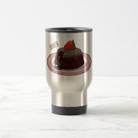 Chocolate lava cake cartoon illustration