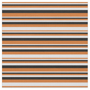 Chocolate, Lavender & Black Pattern of Stripes Fabric