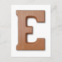 Chocolate letter E