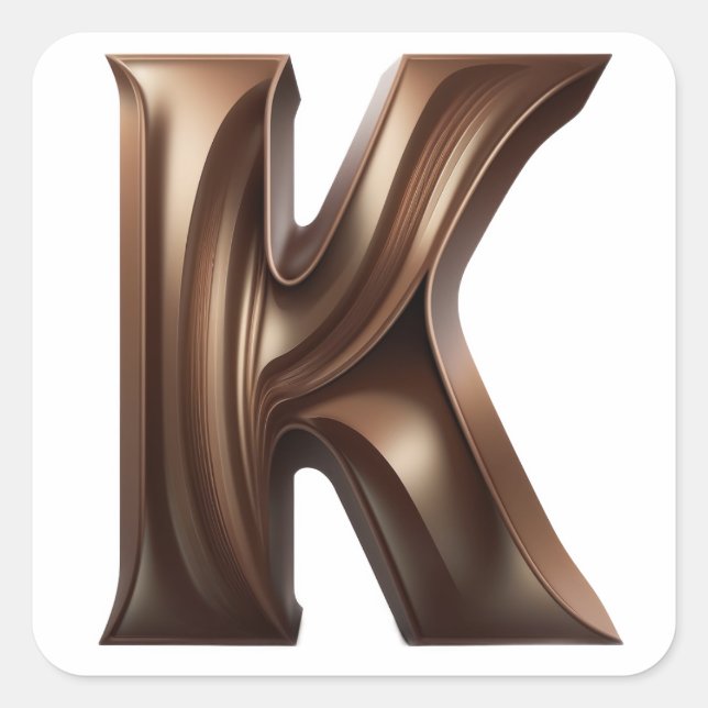 Chocolate letter K stickers (Front)