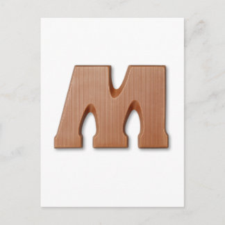 Chocolate letter M Postcard