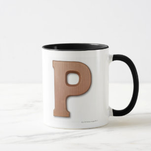 Chocolate letter p mug