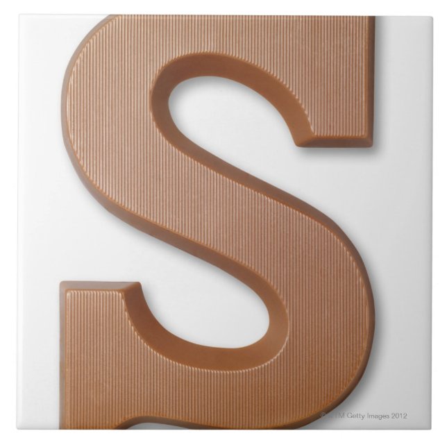 Chocolate letter s tile (Front)