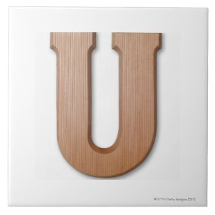 Chocolate letter u tile