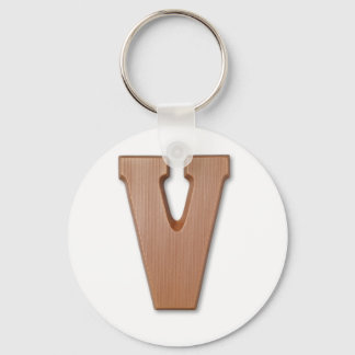 chocolate letter V Keychain