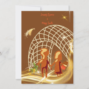 Chocolate Love under the Stars  wedding Invitation