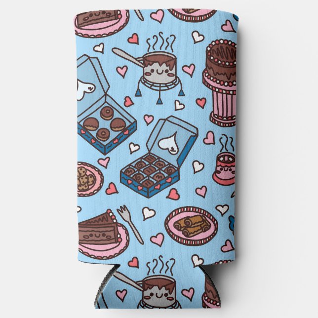 Chocolate lover cute seltzer can cooler (Front)