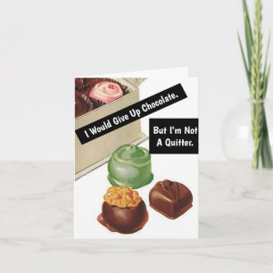 Chocolate Lover Funny Vintage Birthday Card