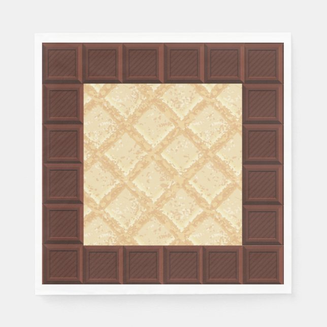 Chocolate lover napkin, Chocolate bar   Napkin (Front)