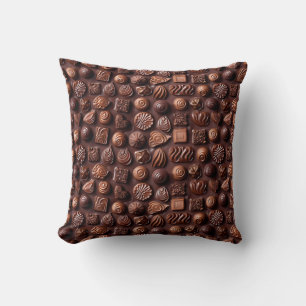 Chocolate Lover Obsession - Realistic Chocolate Throw Pillow
