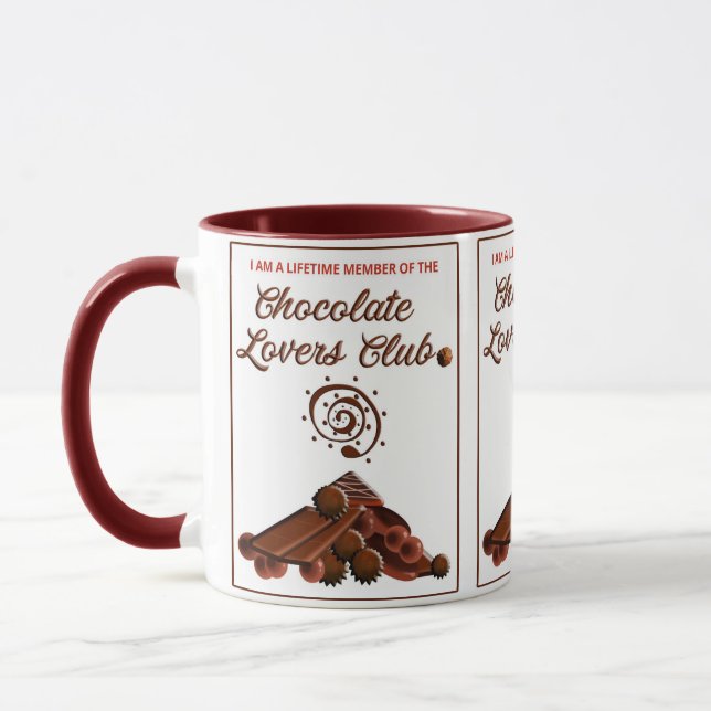Chocolate Lovers Club Mug (Left)