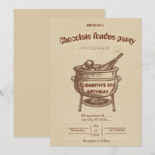 Chocolate Lovers Fondue Party Invitation