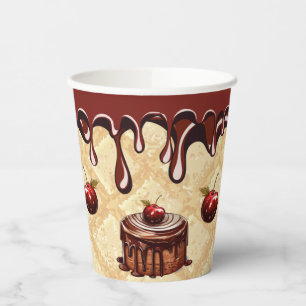Chocolate lover's party cups, Chocolate cherry Paper Cups