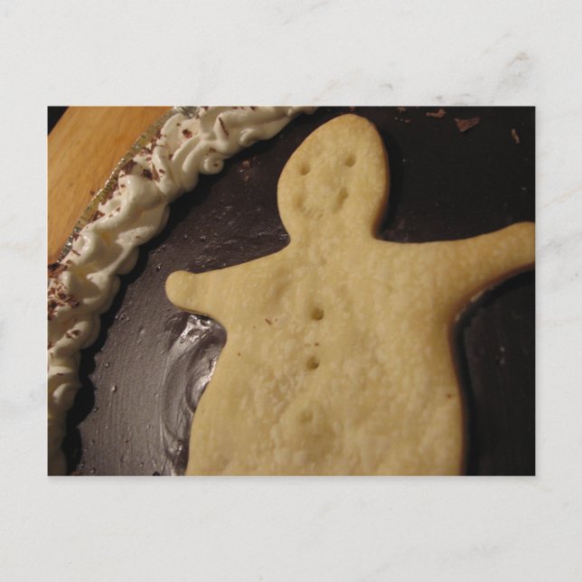 Chocolate Man Pie Postcard (Front)