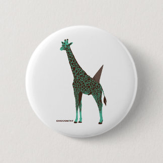 Chocolate Mandarin 2 Inch Round Button