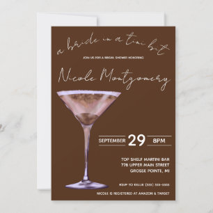Chocolate Martini, Bride in a Tini Bit, Bridal  Invitation