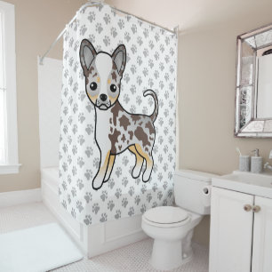 Chocolate Merle Smooth Coat Chihuahua Dog & Paws