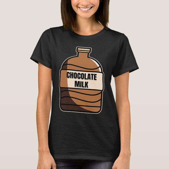 Chocolate Milk Costume Food Eater Graphic T-Shirt (Front)