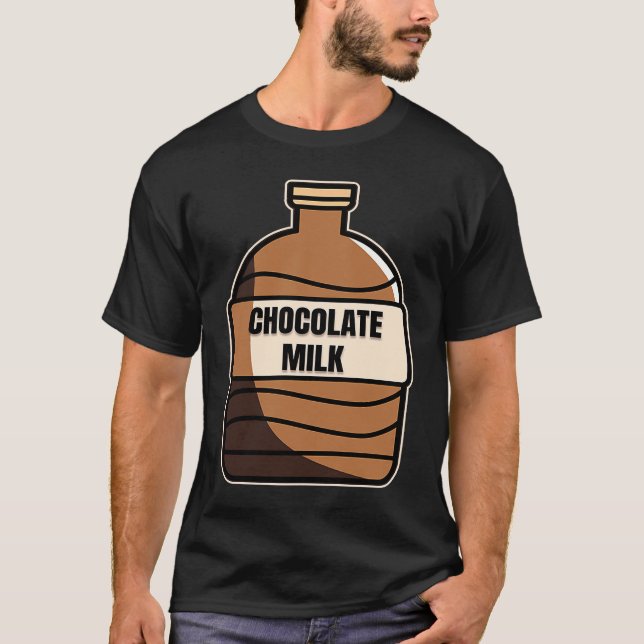 Chocolate Milk Costume Food Eater Graphic T-Shirt (Front)