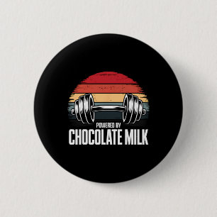 Chocolate Milk Gym Fitness Workout Bodybuilding 1  2 Inch Round Button