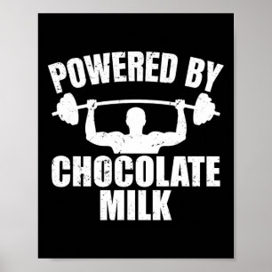 Chocolate Milk Gym Fitness Workout Bodybuilding Poster