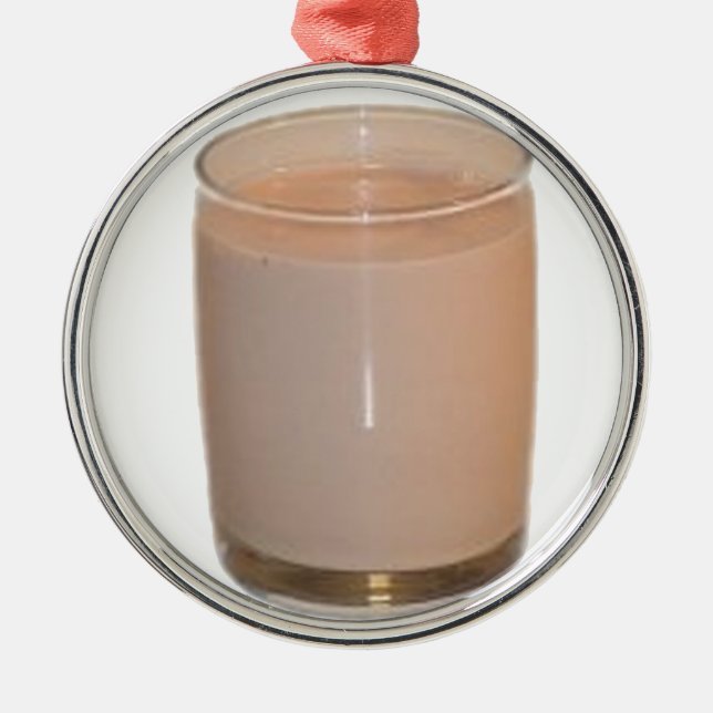 Chocolate Milk Metal Ornament (Front)