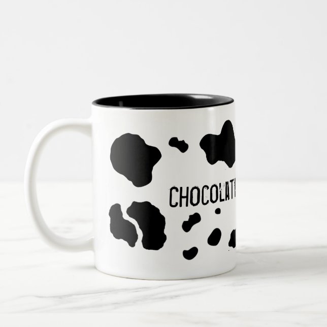 Chocolate Milk Monday Club Muh Two-Tone Coffee Mug (Left)