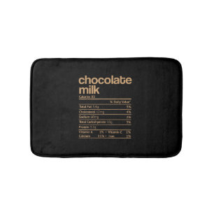 Chocolate Milk Nutrition Facts Funny Thanksgiving Bath Mat