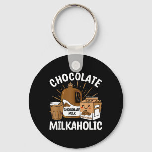 Chocolate Milkaholic Milk Food Eater Lover Quotes  Keychain