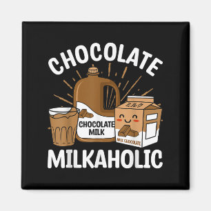 Chocolate Milkaholic Milk Food Eater Lover Quotes Magnet