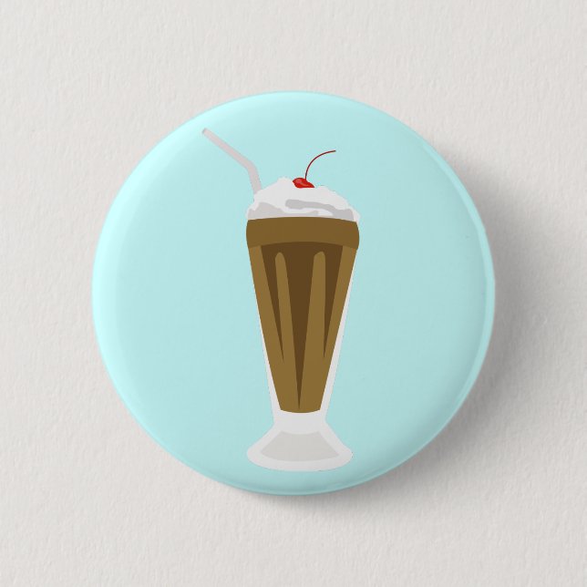 Chocolate Milkshake 2 Inch Round Button (Front)