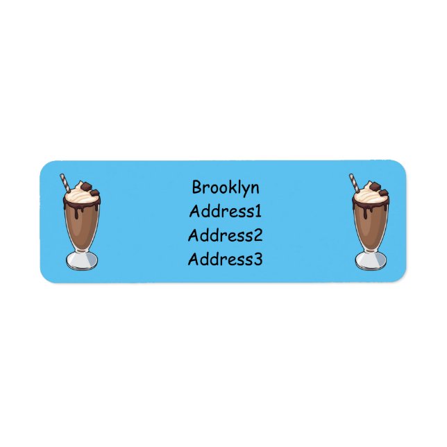 Chocolate milkshake cartoon illustration (Front)