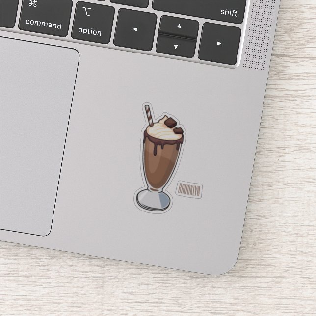 Chocolate milkshake cartoon illustration (Detail)